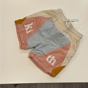 Kith Kids Colorblock Shorts - Pink, Blue, Cream